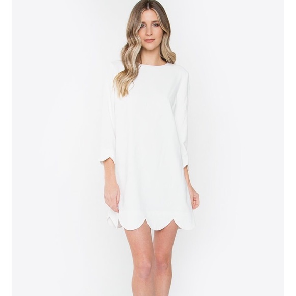 NWOT scalloped red dress - Picture 8 of 8